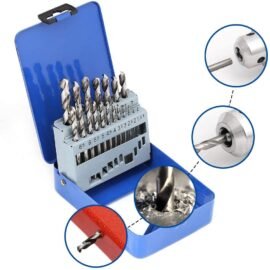 19PC HSS straight shank twist drill angle iron stainless steel special cobalt-containing twist drill bit set